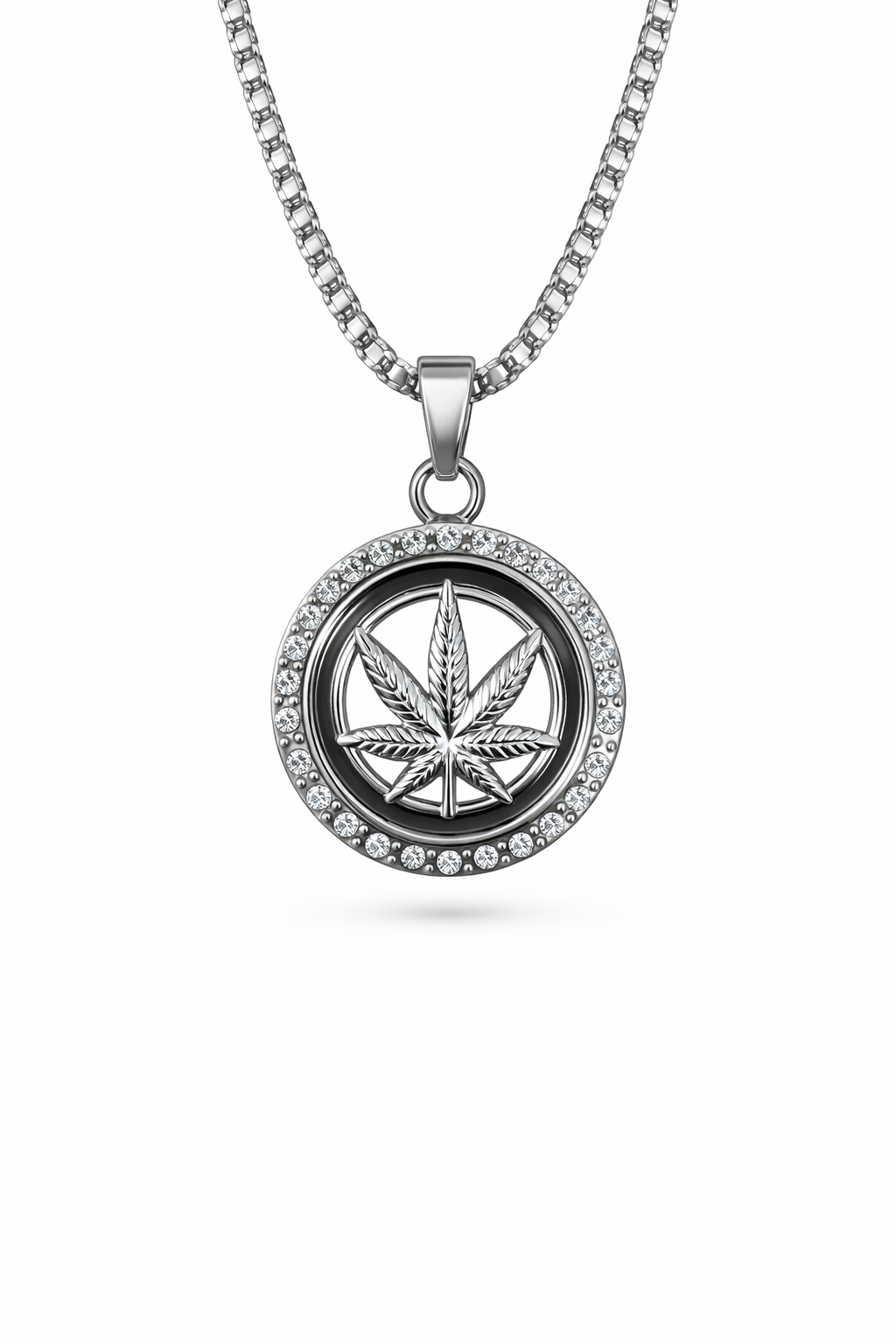 Emerald Leaf Crystal Pendant